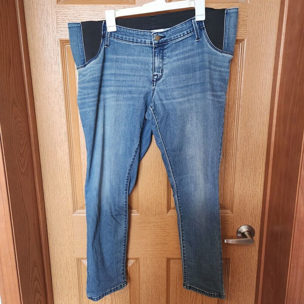 Isabel Maternity Medium Wash Maternity Inset Panel Jeggings Size 18 Jeans EUC‎